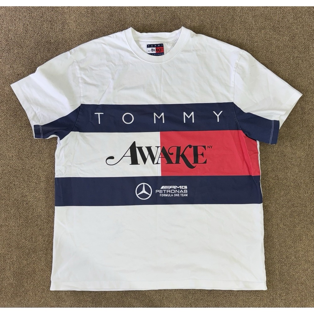 Tommy Hilfiger x Awake NY Mercedes AMG F1 Mens L Colorblock T-Shirt